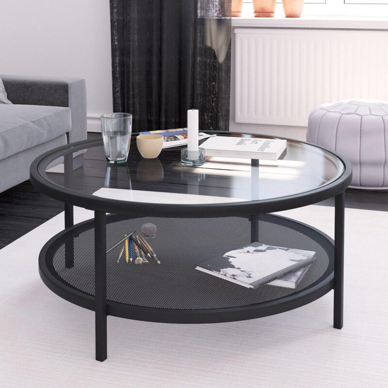 Finley and Sloane Rigan Wide Round Coffee Table - Image 2