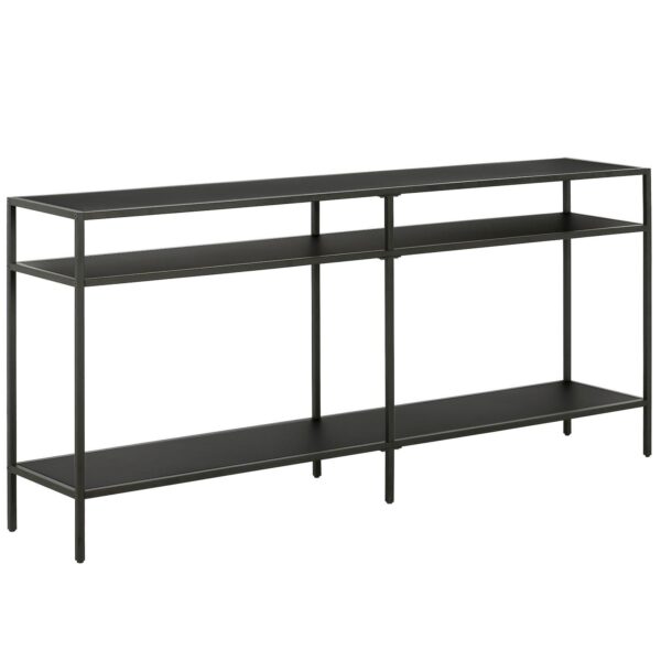 Finley and Sloane Sivil Rectangular Console Table with Metal Shelves