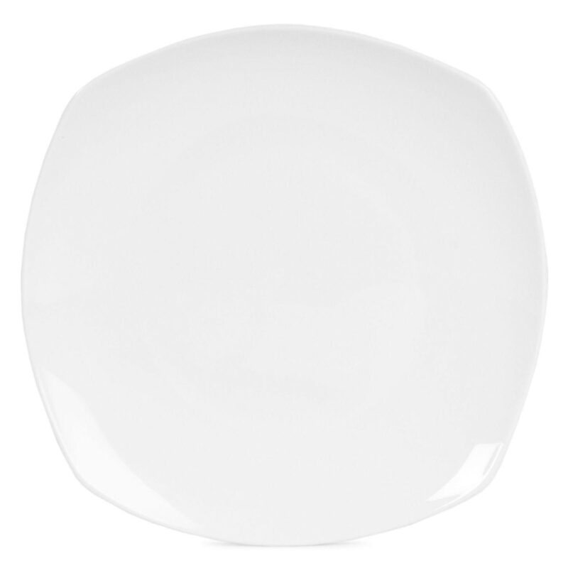 Fitz and Floyd 12-Piece Nevaeh White Soft Square Dinnerware Set - Image 5