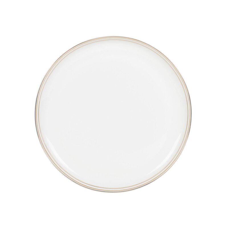 Fitz and Floyd 16-Piece Nevaeh White Coupe Gold Bands Dinnerware Set - Image 4