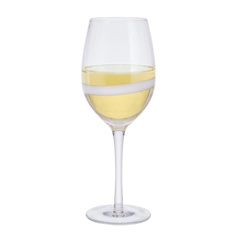 Fitz and Floyd Organic Band Set of 4 White Wine Glass Set - Image 4