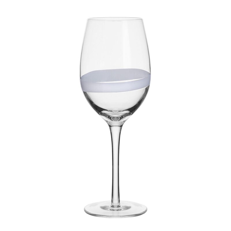 Fitz and Floyd Organic Band Set of 4 White Wine Glass Set - Image 3