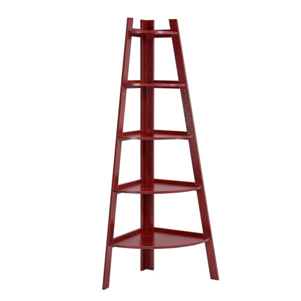 Five Tier Corner Ladder Display Bookshelf