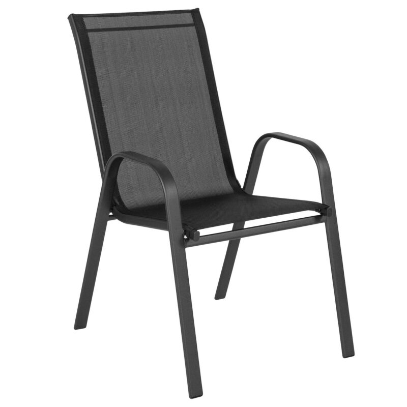Flash Furniture 5-Piece Brazos Series Outdoor Stackable Chairs - Image 2