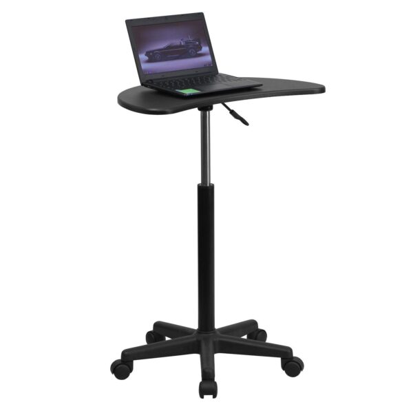 Flash Furniture Adjustable Height Rolling Desk