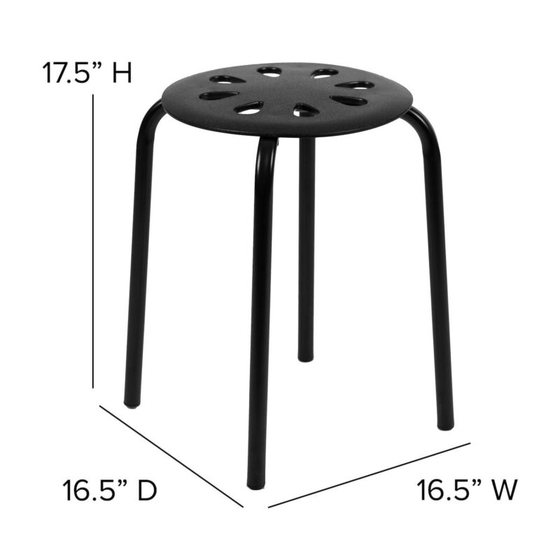 Flash Furniture Bailey Nesting Stack Stool 5-piece Set - Image 8