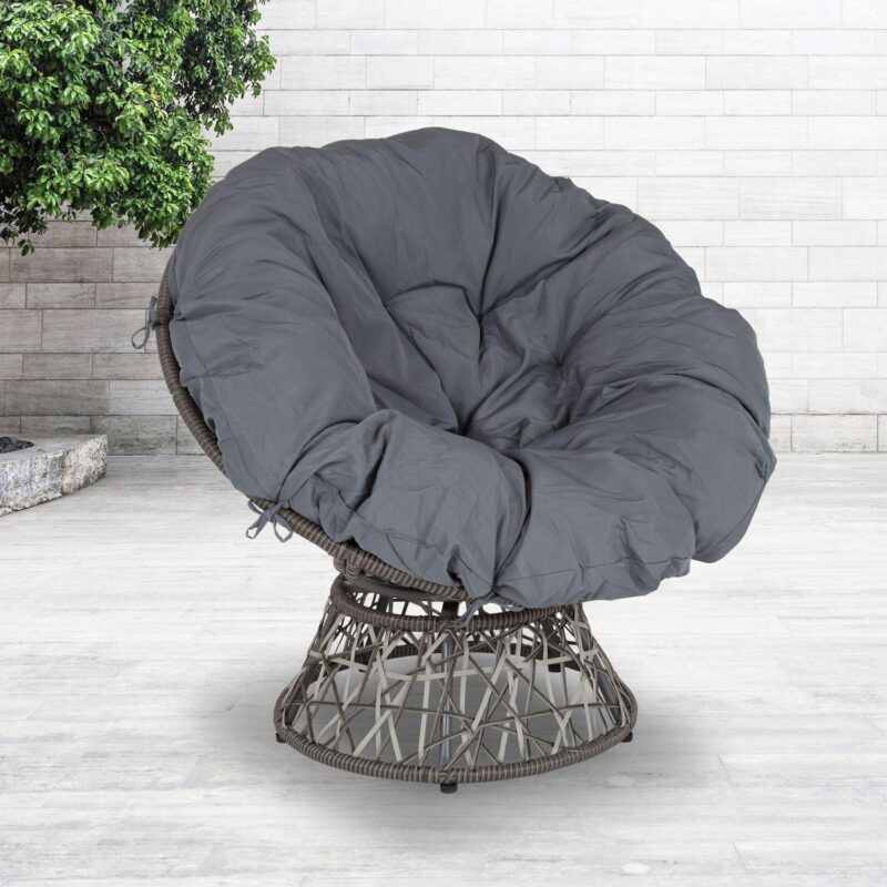 Flash Furniture Bowie Comfort Swivel Patio Papasan Chair - Image 2