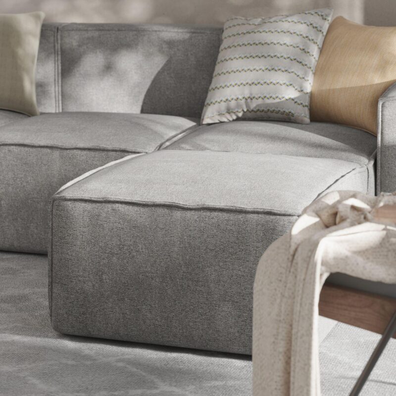 Flash Furniture Bridgetown Luxury Modular Sectional Sofa Ottoman Seat - Image 3