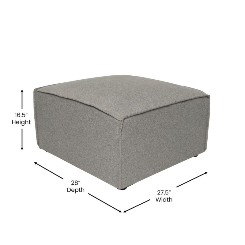 Flash Furniture Bridgetown Luxury Modular Sectional Sofa Ottoman Seat - Image 6