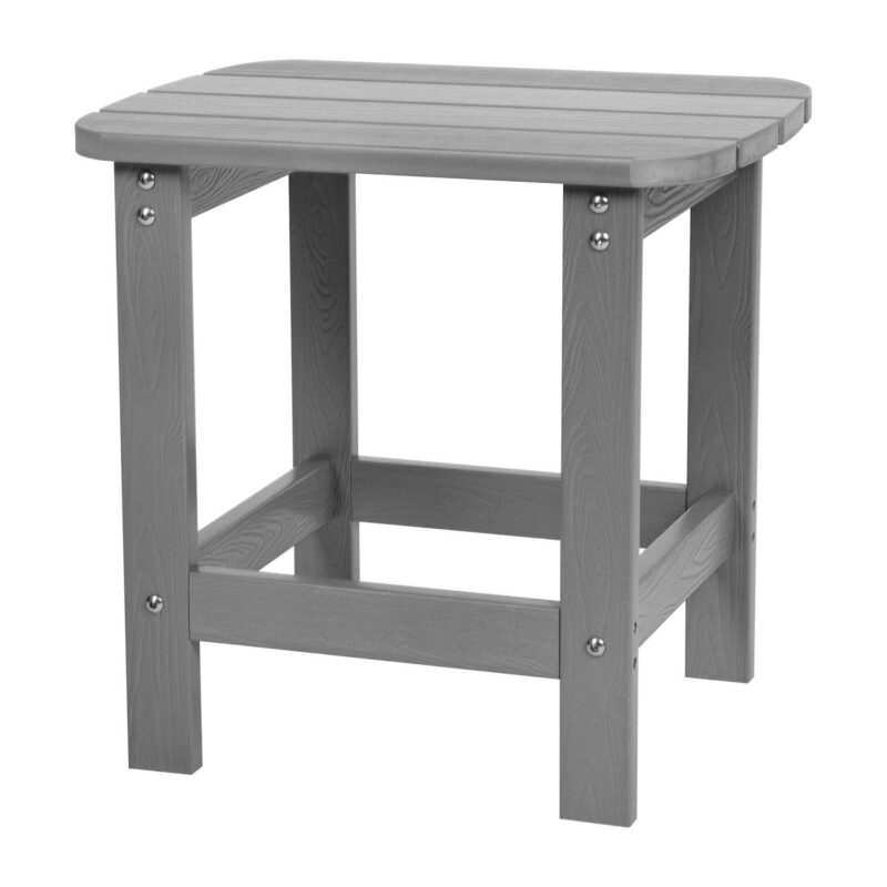 Flash Furniture Charlestown All-Weather Adirondack End Table - Image 9