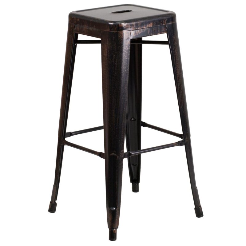 Flash Furniture Commercial Grade Backless Indoor / Outdoor Bar Stool - Image 9