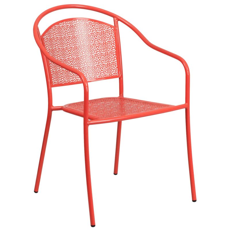 Flash Furniture Commercial-Grade Indoor / Outdoor Steel Patio Arm Chair - Image 14