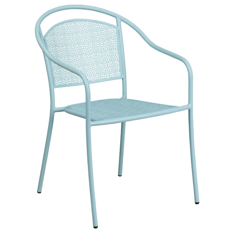 Flash Furniture Commercial-Grade Indoor / Outdoor Steel Patio Arm Chair - Image 15