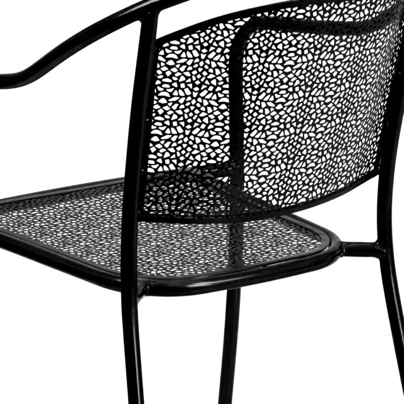 Flash Furniture Commercial-Grade Indoor / Outdoor Steel Patio Arm Chair - Image 3