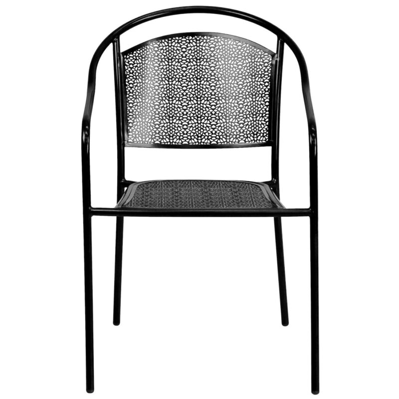 Flash Furniture Commercial-Grade Indoor / Outdoor Steel Patio Arm Chair - Image 5
