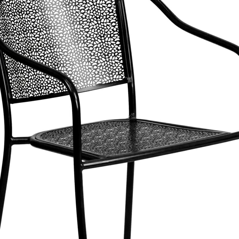 Flash Furniture Commercial-Grade Indoor / Outdoor Steel Patio Arm Chair - Image 6