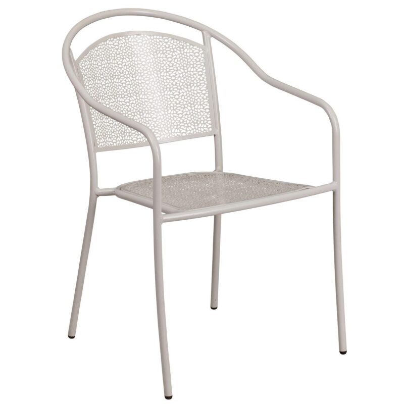 Flash Furniture Commercial-Grade Indoor / Outdoor Steel Patio Arm Chair - Image 13