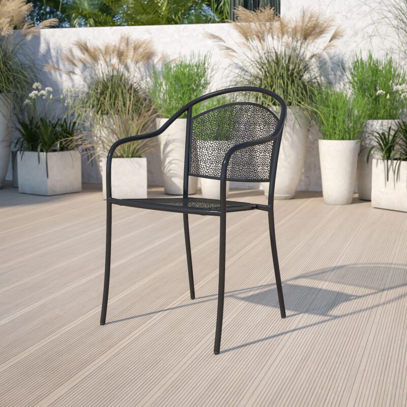 Flash Furniture Commercial-Grade Indoor / Outdoor Steel Patio Arm Chair - Image 2