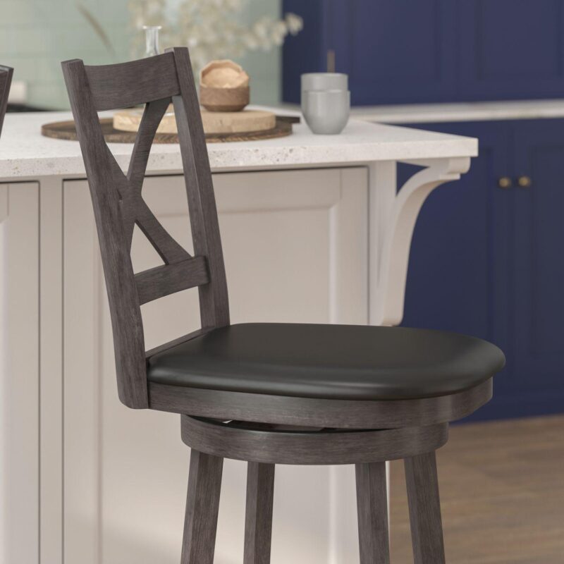 Flash Furniture Felicity Commercial Grade Classic Crossback Swivel Barstool - Image 4