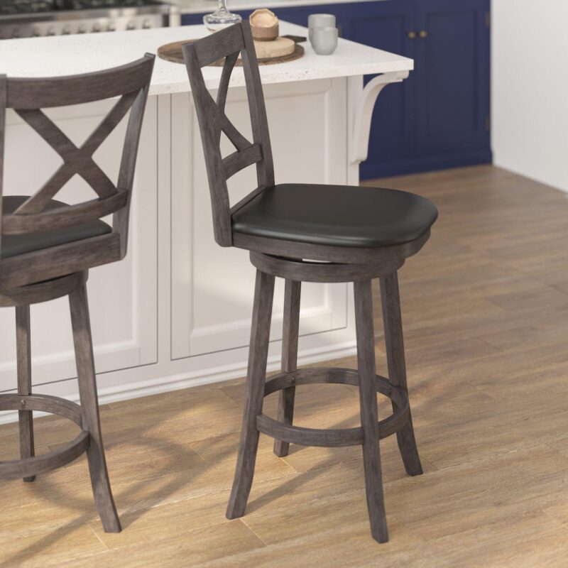 Flash Furniture Felicity Commercial Grade Classic Crossback Swivel Barstool - Image 3