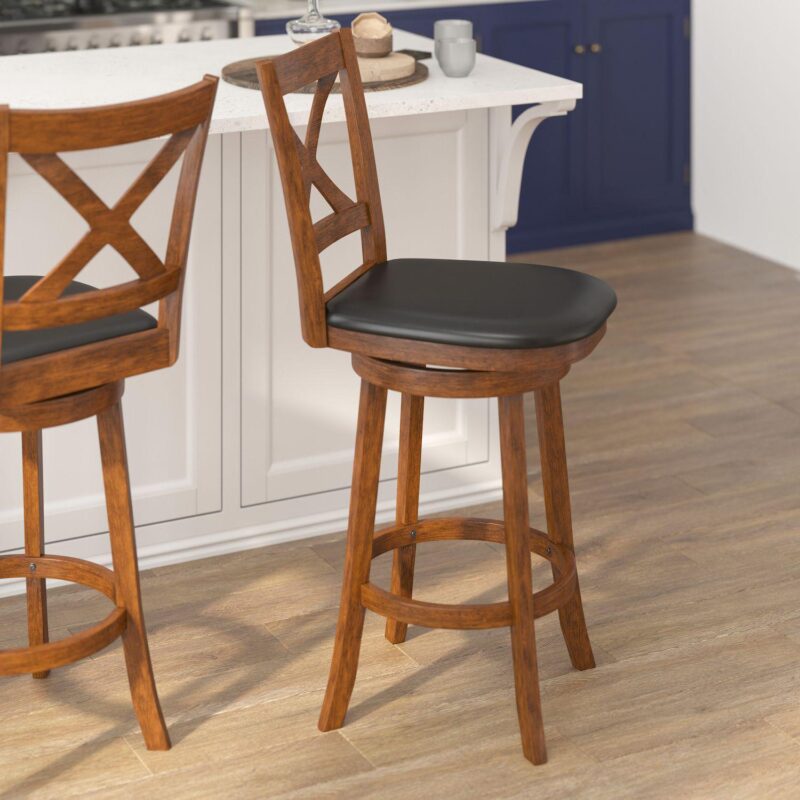Flash Furniture Felicity Commercial Grade Classic Crossback Swivel Barstool - Image 6