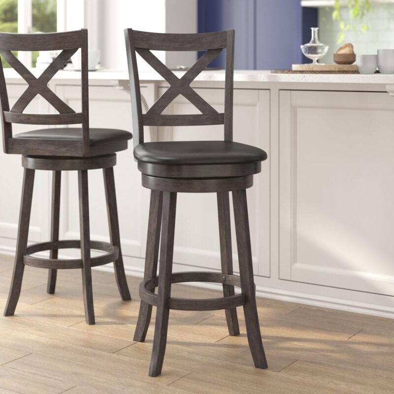 Flash Furniture Felicity Commercial Grade Classic Crossback Swivel Barstool - Image 2