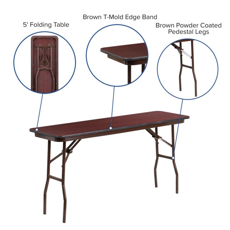 Flash Furniture Frankie Laminate Folding Table - Image 3