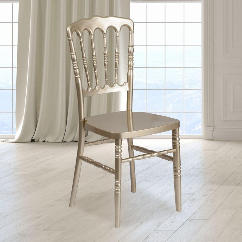 Flash Furniture HERCULES Series Resin Stacking Napoleon Chair - Image 2