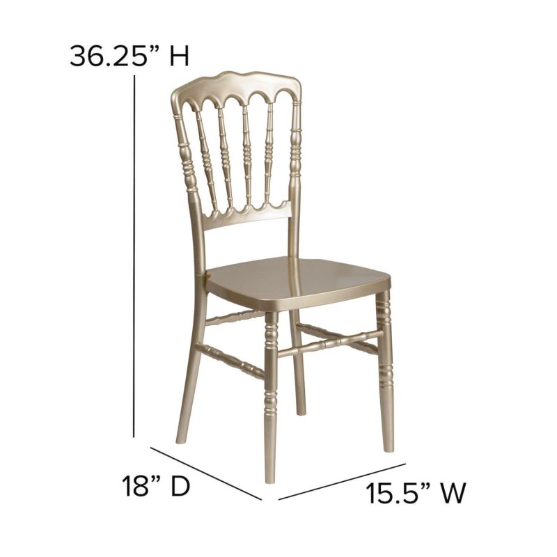 Flash Furniture HERCULES Series Resin Stacking Napoleon Chair - Image 9