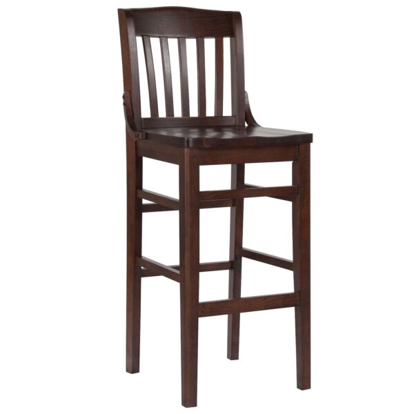 Flash Furniture Hercules Series School House-Back -Wood Restaurant Bar Stool