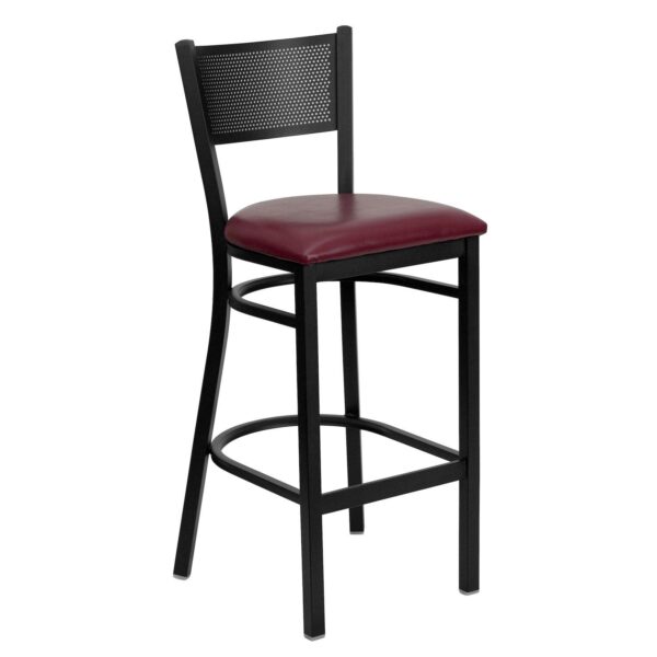 Flash Furniture Hercules Series Grid-Back Metal Restaurant Bar Stool