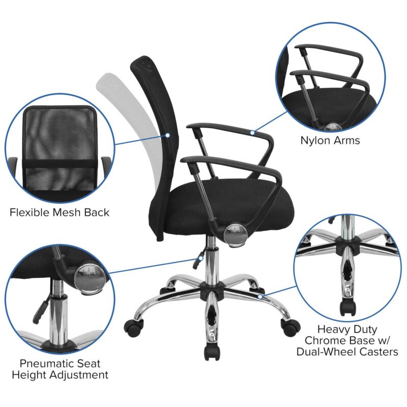 Flash Furniture Jenkins Mid-Back Swivel Task Office Chair - Image 3