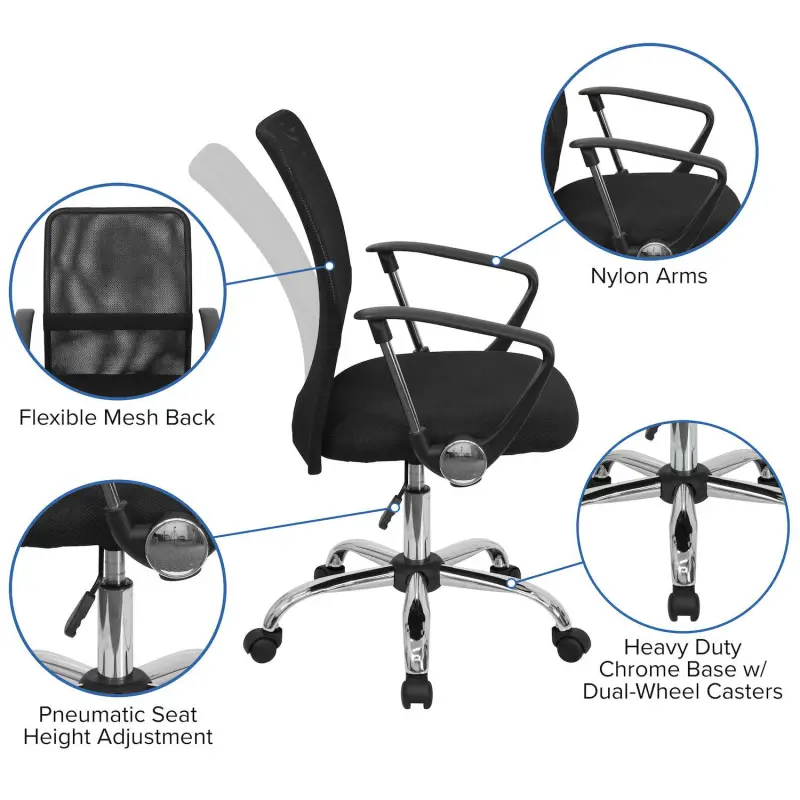 Flash Furniture Jenkins Mid-Back Swivel Task Office Chair - Image 3