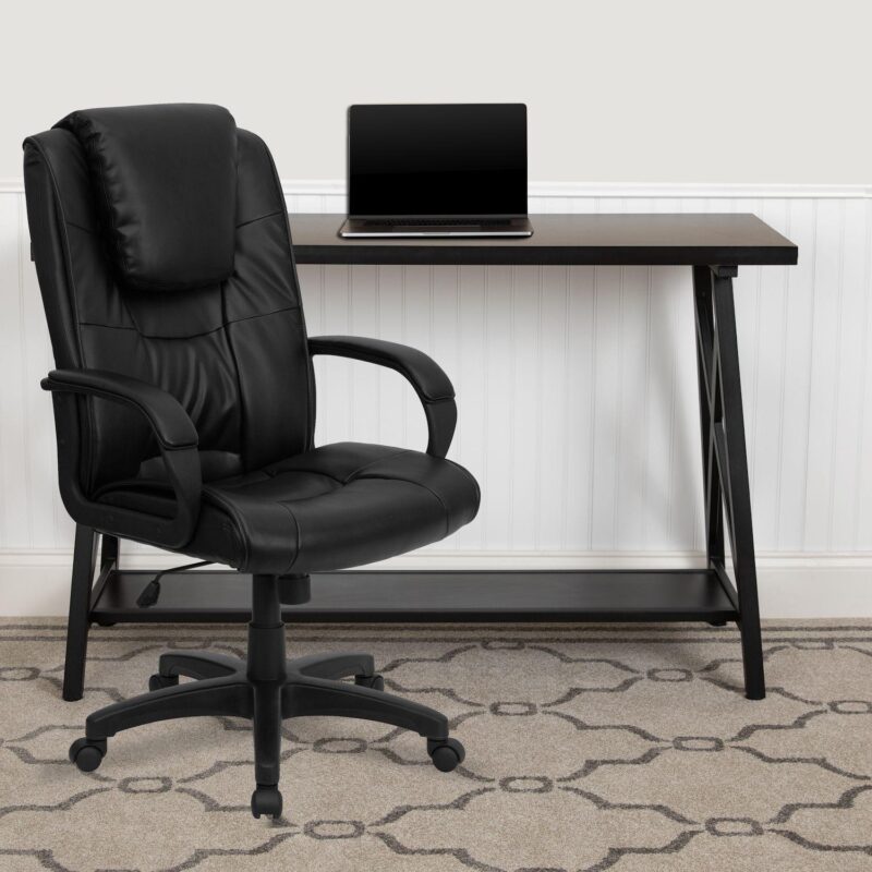 Flash Furniture Jessica High Back LeatherSoft Executive Swivel Office Chair - Image 2