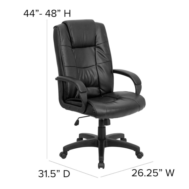 Flash Furniture Jessica High Back LeatherSoft Executive Swivel Office Chair - Image 9