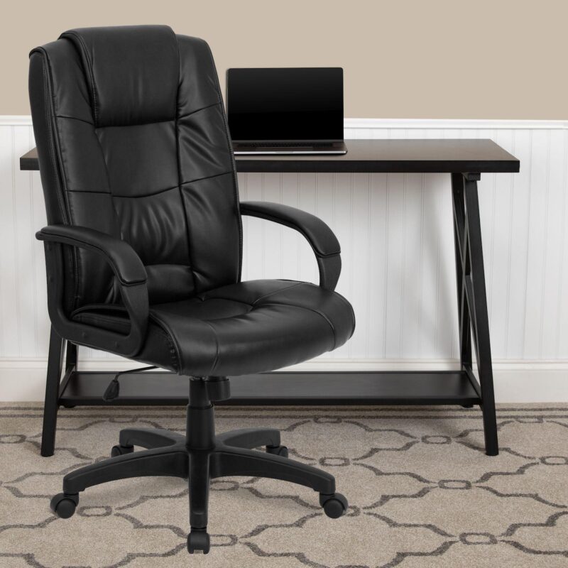 Flash Furniture Jessica High Back LeatherSoft Executive Swivel Office Chair - Image 2