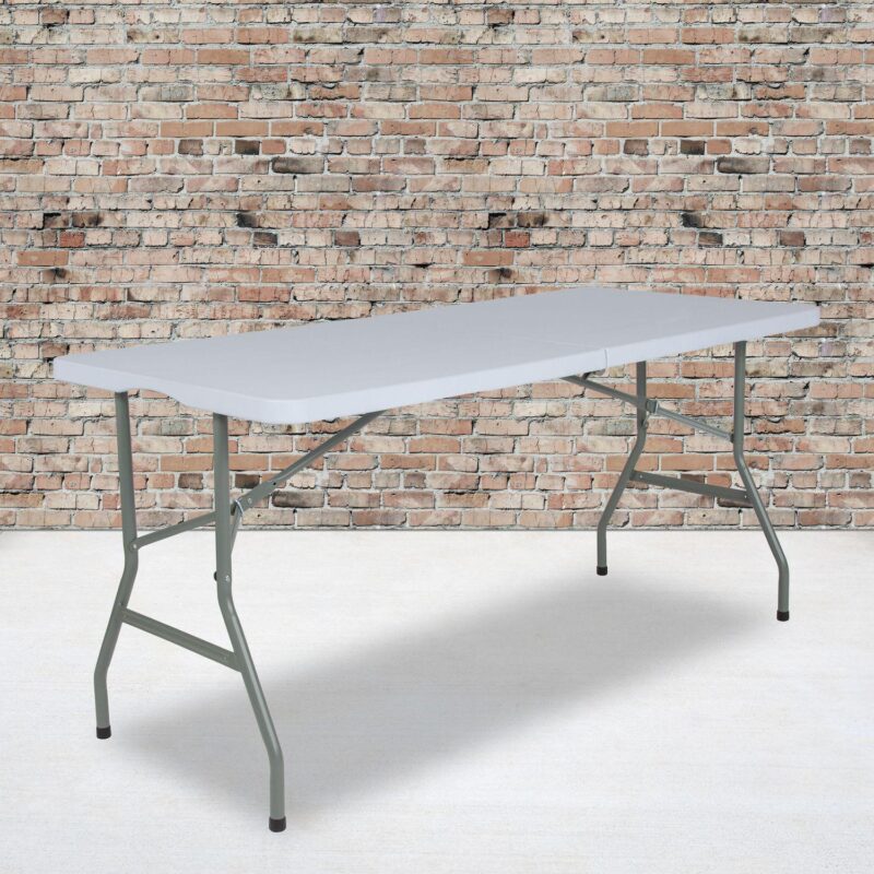 Flash Furniture Kathryn Bi-Fold Rectangle Folding Table - Image 2