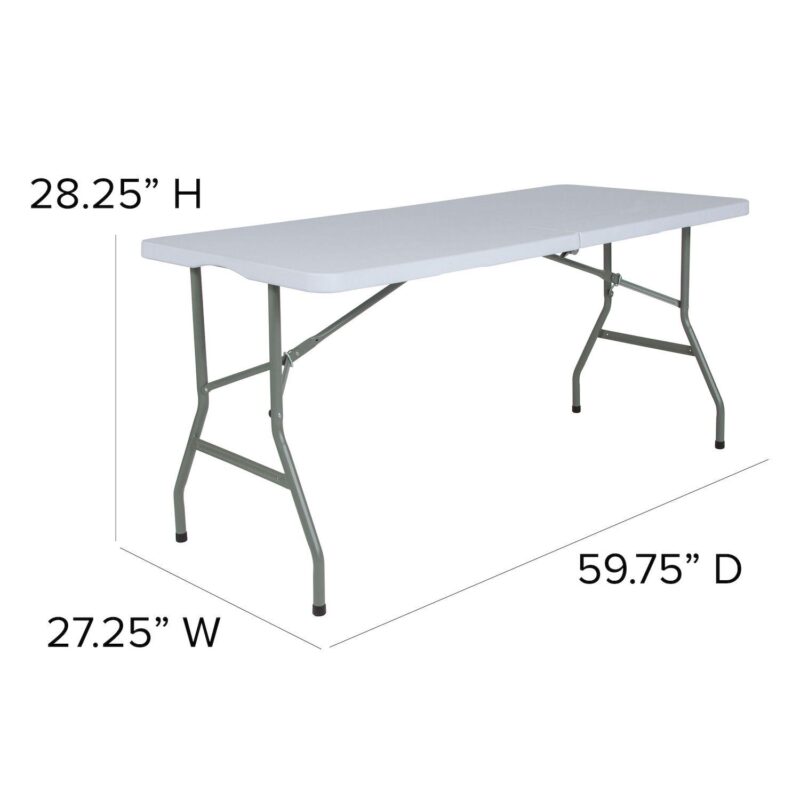 Flash Furniture Kathryn Bi-Fold Rectangle Folding Table - Image 9