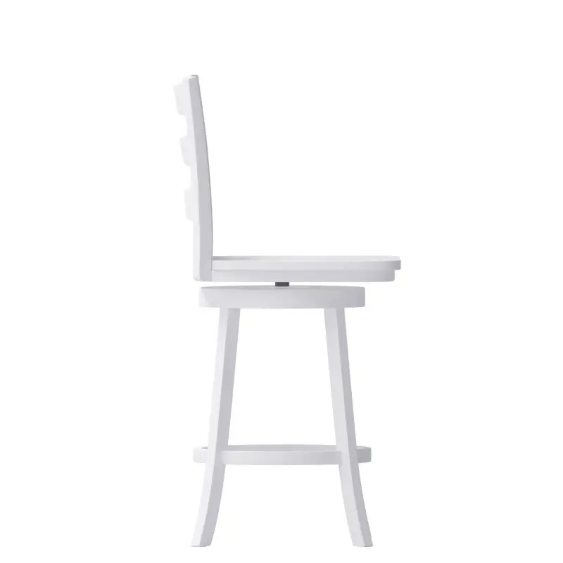 Flash Furniture Liesel Classic Ladderback Swivel Counter Height Barstool - Image 9