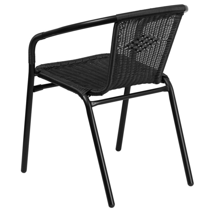 Flash Furniture Lila 4-Piece Rattan Indoor/Outdoor Stackable Chairs - Image 6