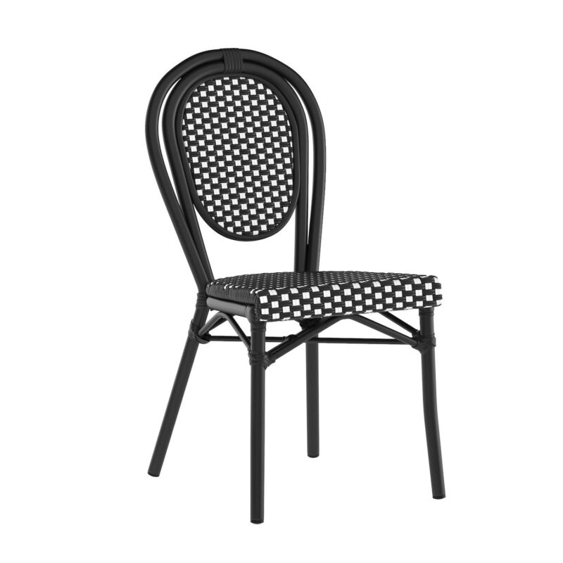 Flash Furniture Lourdes Indoor / Outdoor Commercial Thonet Bistro Stacking Chair - Image 12