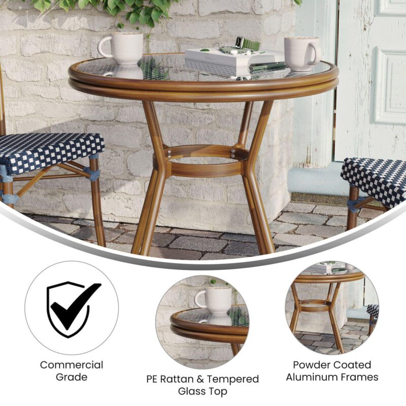 Flash Furniture Lourdes Indoor / Outdoor 31.5-in. Commercial Bistro Table - Image 6