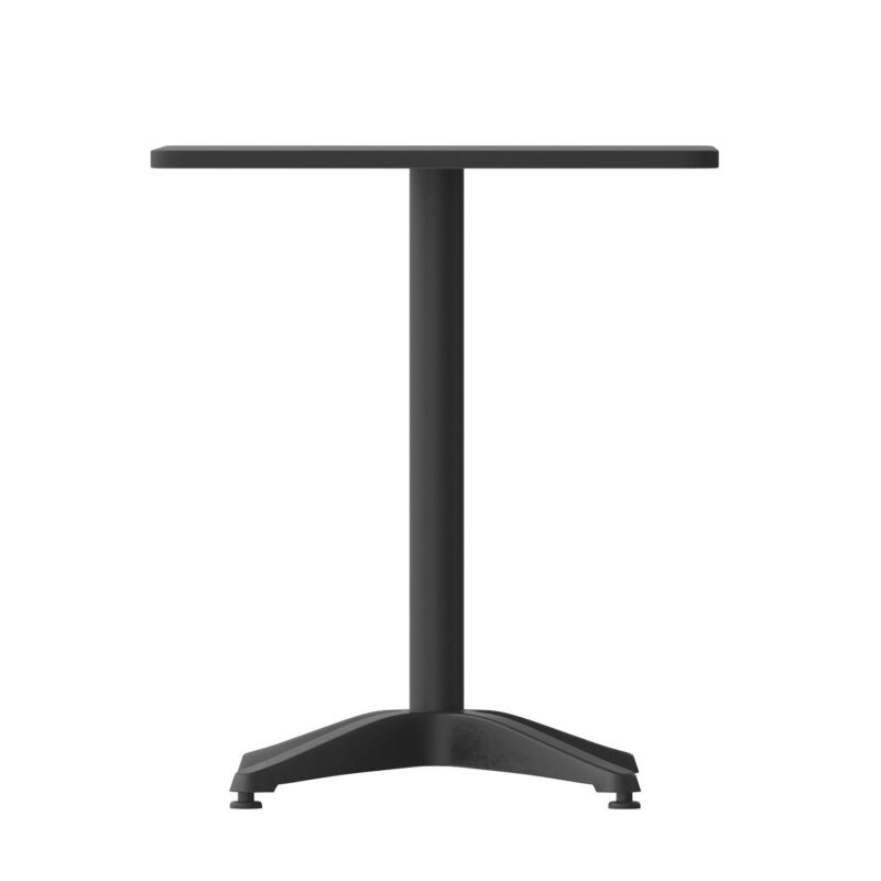 Flash Furniture Mellie 23.5'' Bronze Square Metal Indoor-Outdoor Table with Base - Image 8