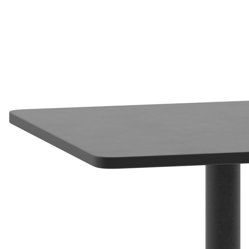 Flash Furniture Mellie 23.5'' Bronze Square Metal Indoor-Outdoor Table with Base - Image 7