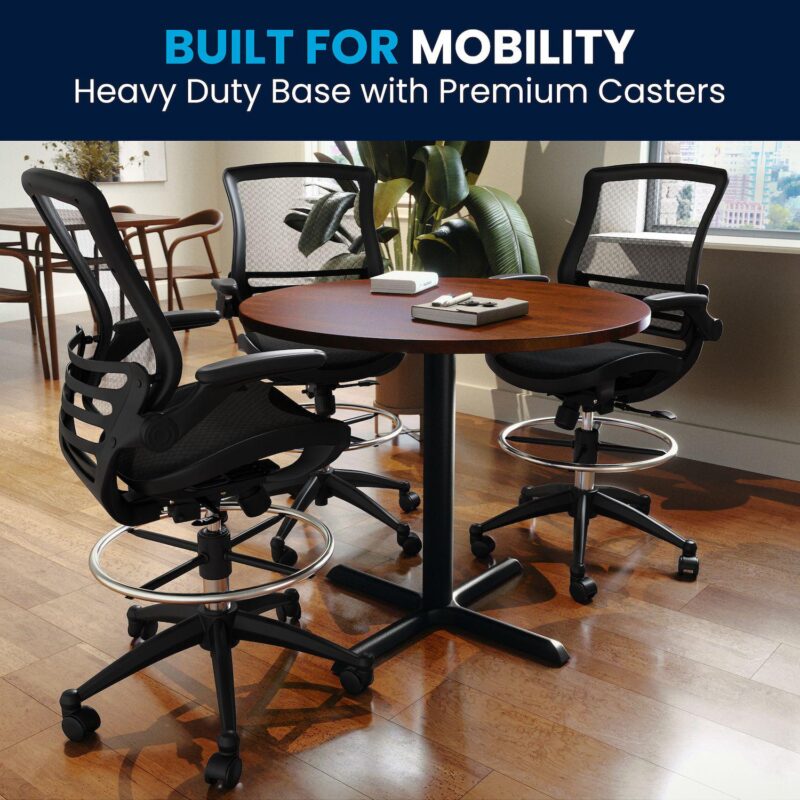 Flash Furniture Mid-Back Mesh Drafting Office Chair - Image 14