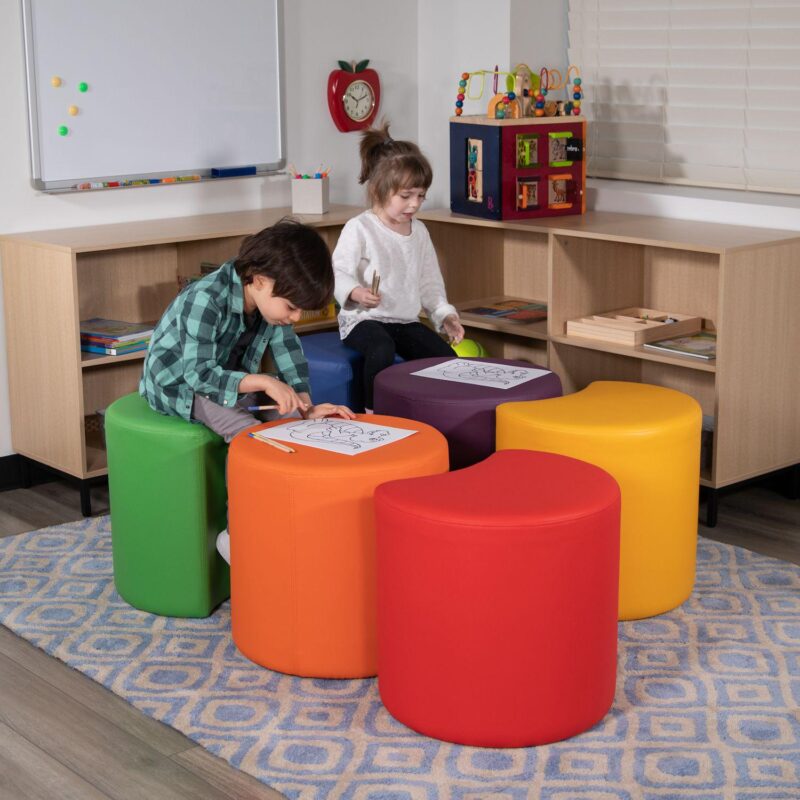 Flash Furniture Modular Crescent Ottoman - Image 4