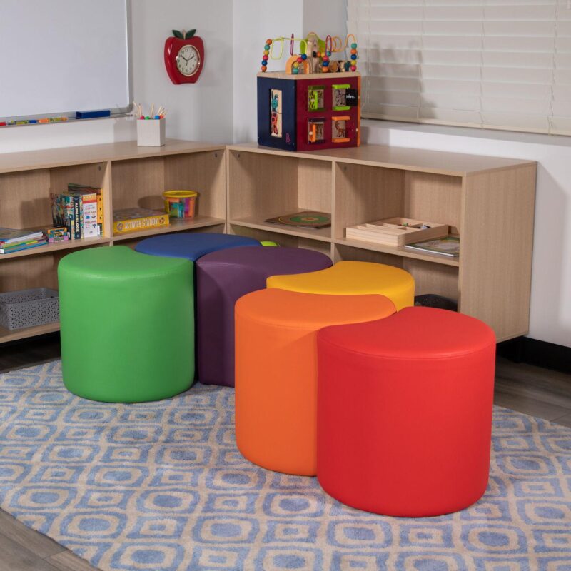 Flash Furniture Modular Crescent Ottoman - Image 5