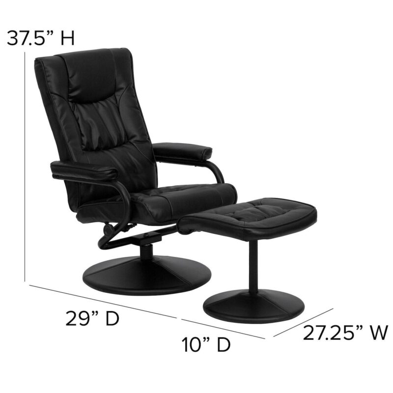 Flash Furniture Multi-Position Recliner Chair and Ottoman 2-piece Set - Image 9