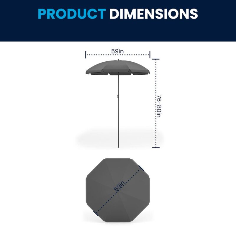 Flash Furniture Nantucket Patio Table, Chair and Umbrella 6-piece Set - Image 17