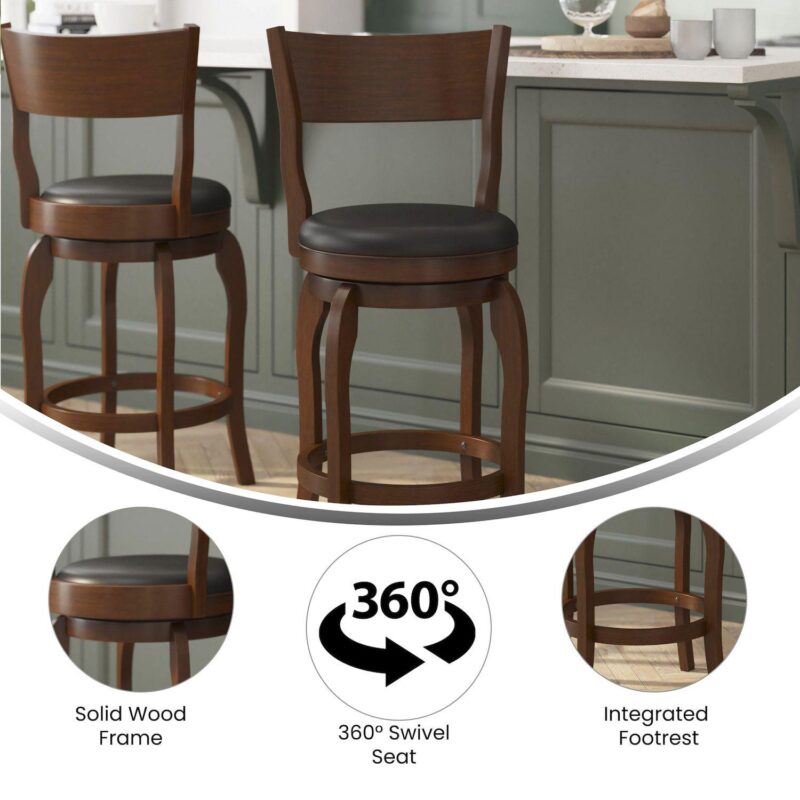 Flash Furniture Nichola Open Back Swivel Stool - Image 4